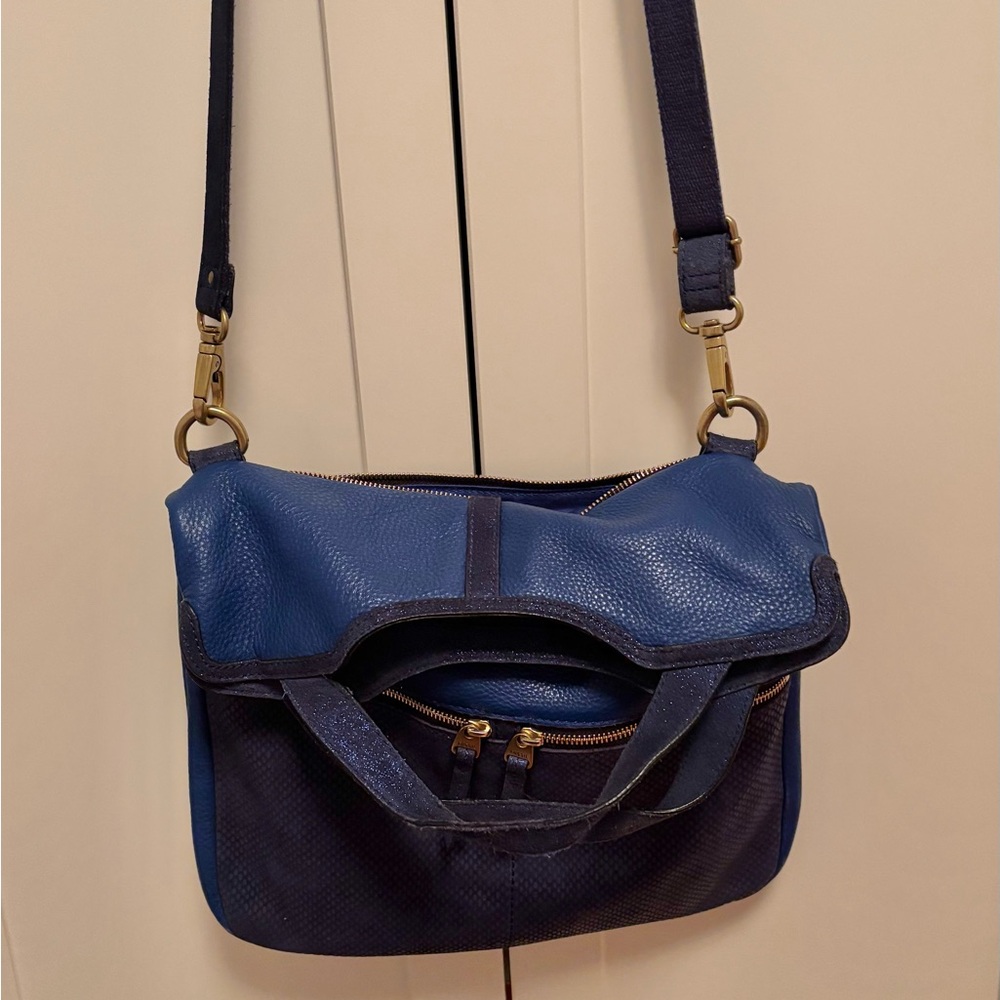 Fossil Erin Leather Foldover Tote/crossbody Bag
